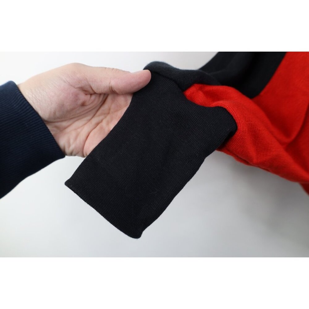 Vintage 70s 80s Mid Mod Womens Medium Dolman Sleeve Color Block Sweatshirt USA - Picture 6 of 11